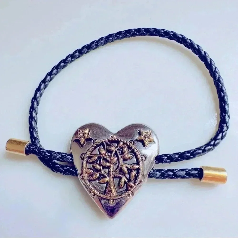 Unisex Alexander McQueen Heart Leather Strap Bracelet